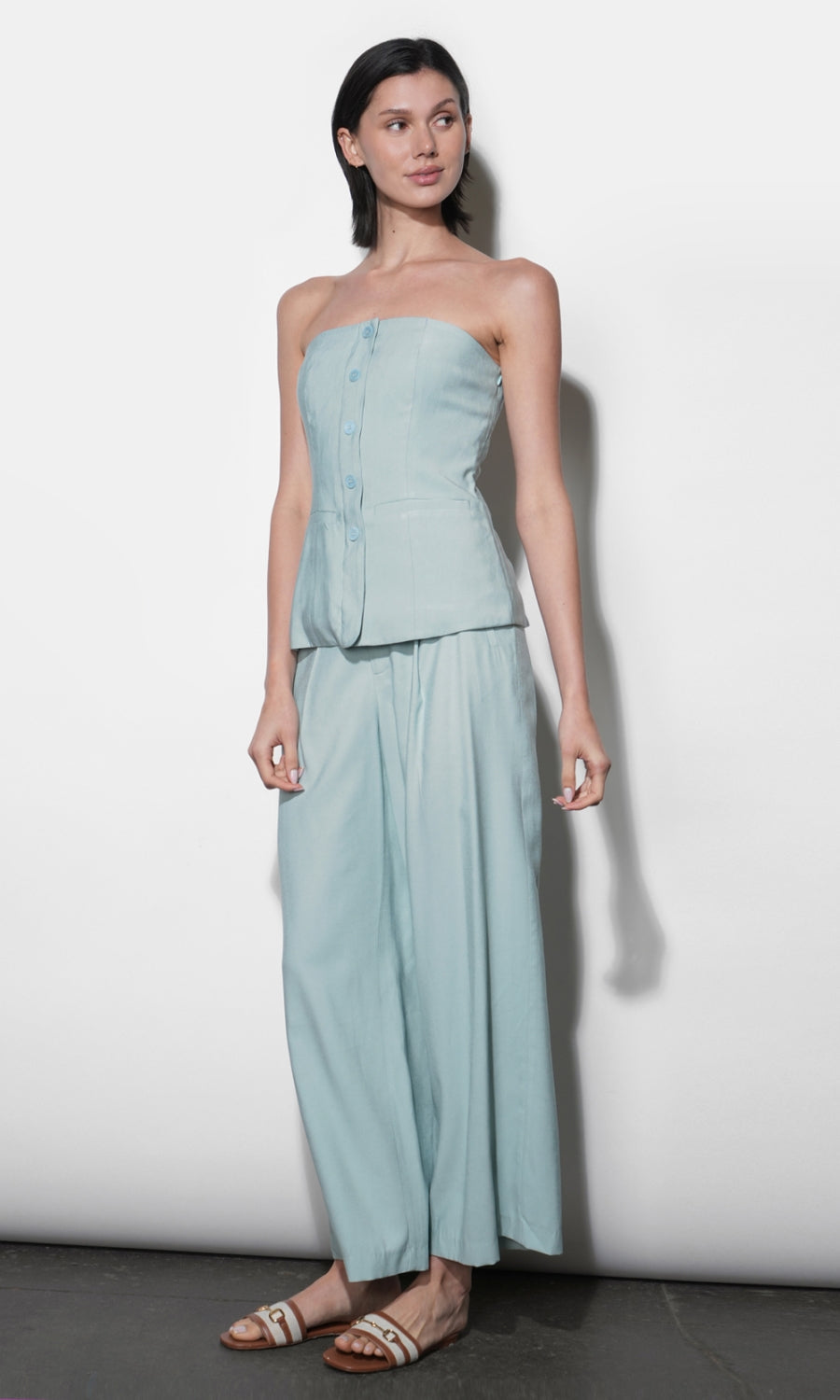 Yuri Wide Leg Pleated Pants
