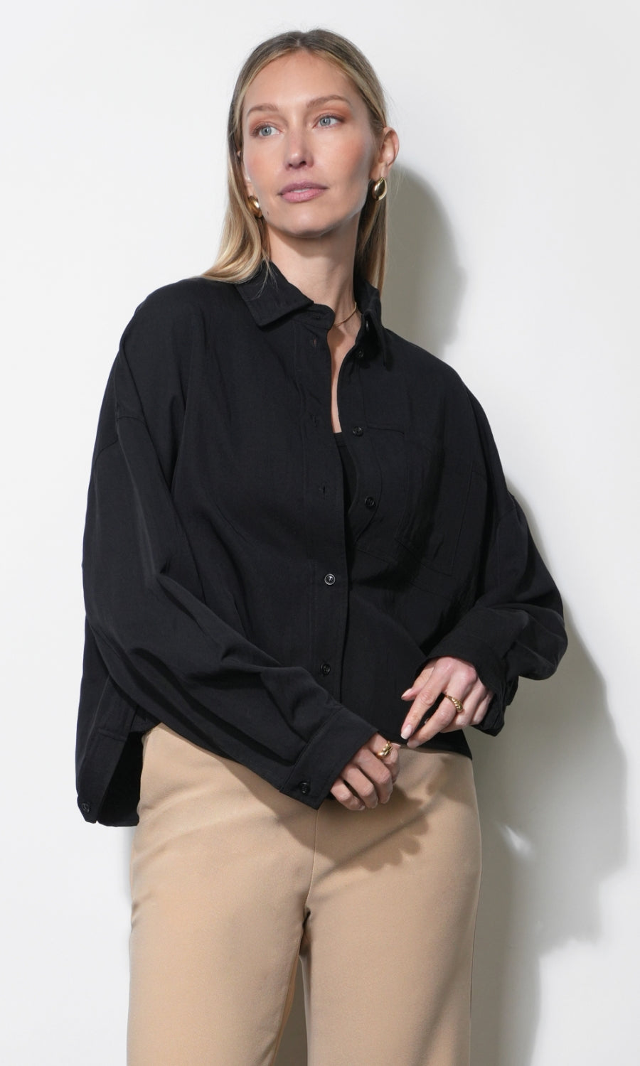 Emerson Black Shirt Jacket