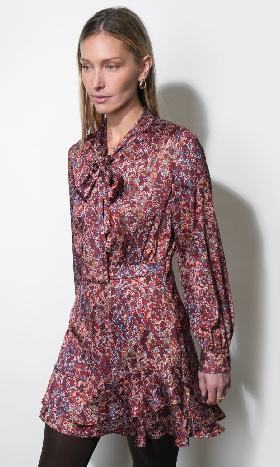 Olivia Tie Neck Mini Dress