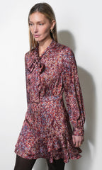 Olivia Tie Neck Mini Dress