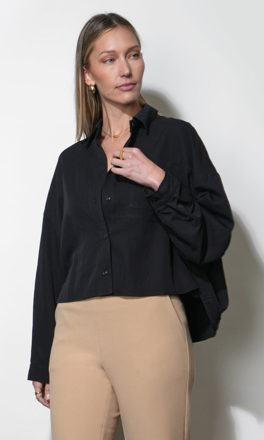 Emerson Black Shirt Jacket