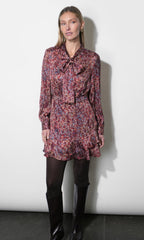 Olivia Tie Neck Mini Dress