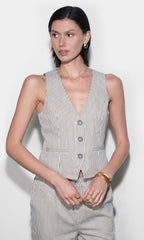 Alice Canvas Stripe Vest