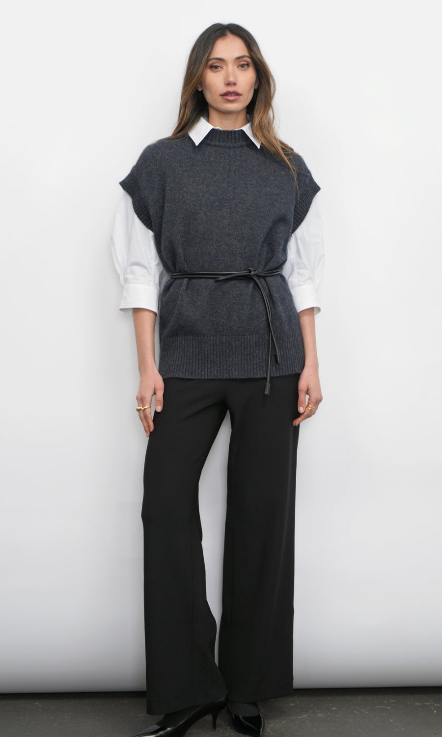 Jamie Oversized Open Back Vest