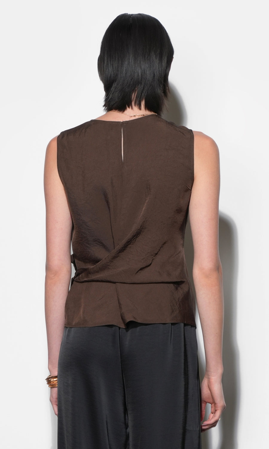 Lola Sleeveless Side Tie Blouse
