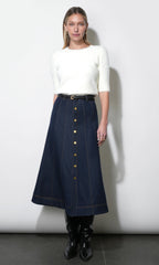 Odette Fuzzy Elbow Sleeve Knit Top
