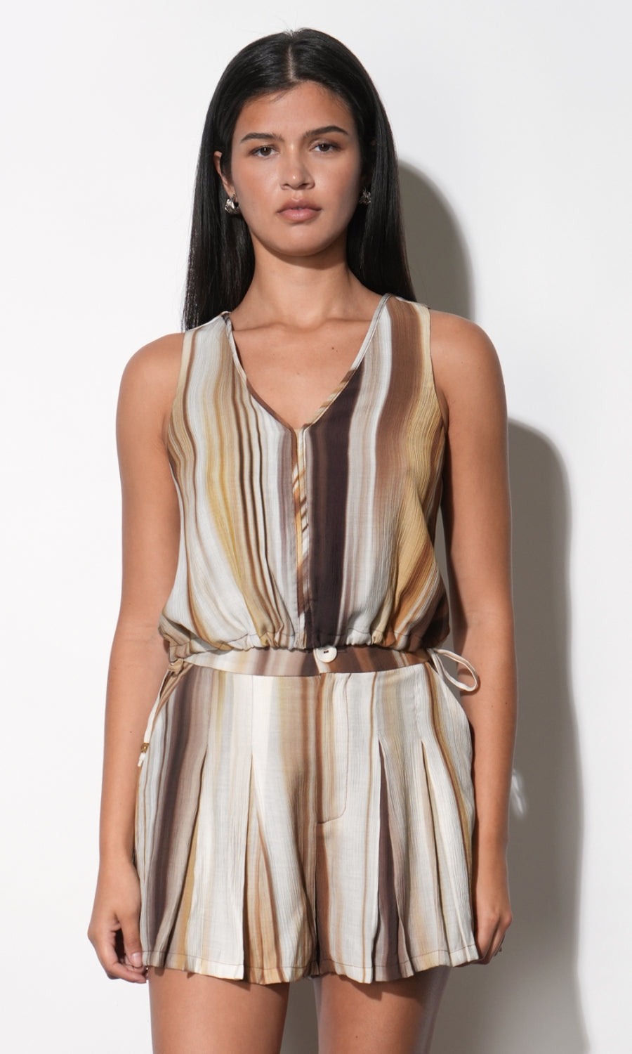 Valerie Vertical Watercolor Sleeveless Top