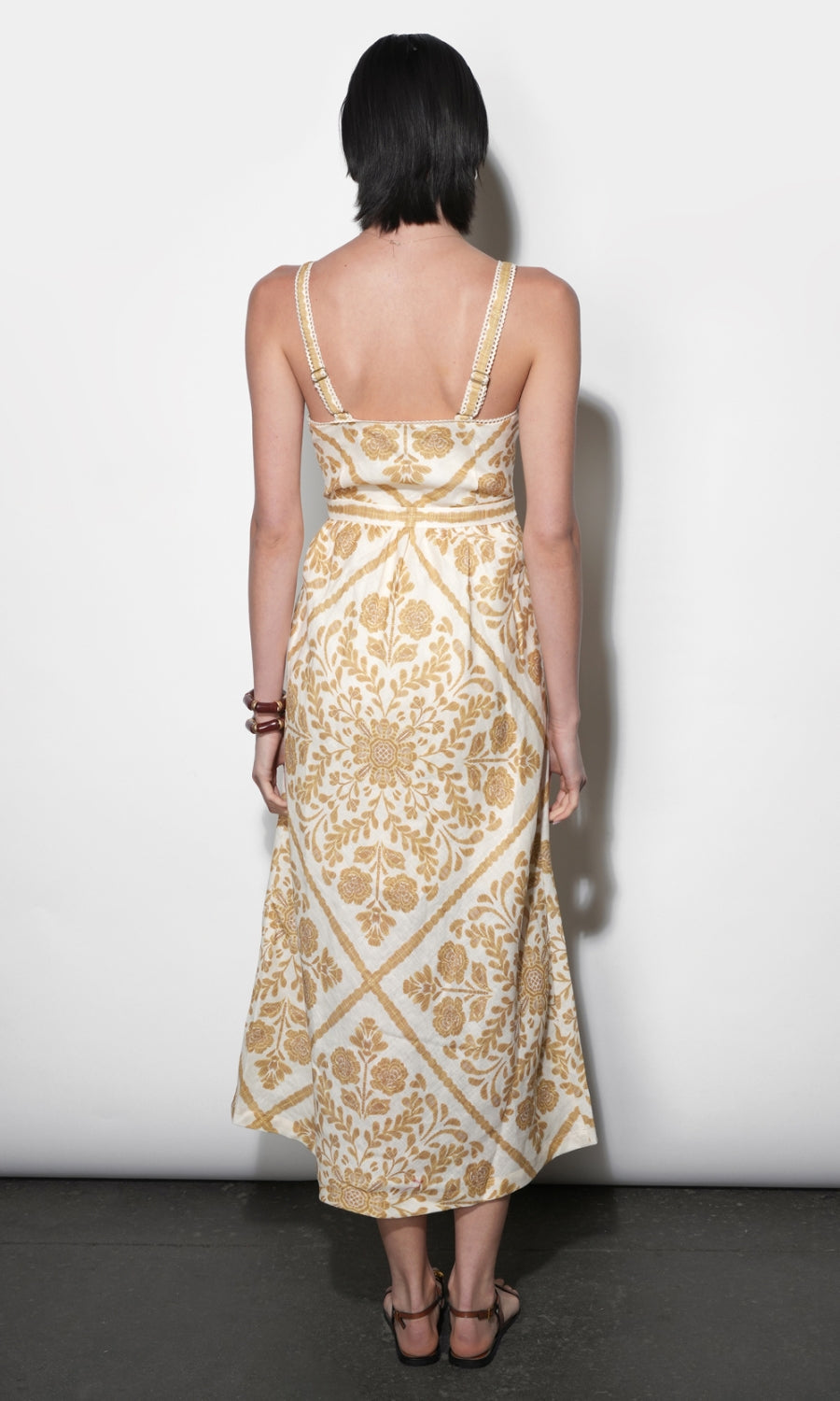 Layla Scarf Print Midi Dress
