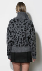 Paloma Ultra Soft Shaggy Funnel Neck Cardigan