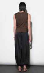 Ophelia Elastic Waist Balloon Black Pants
