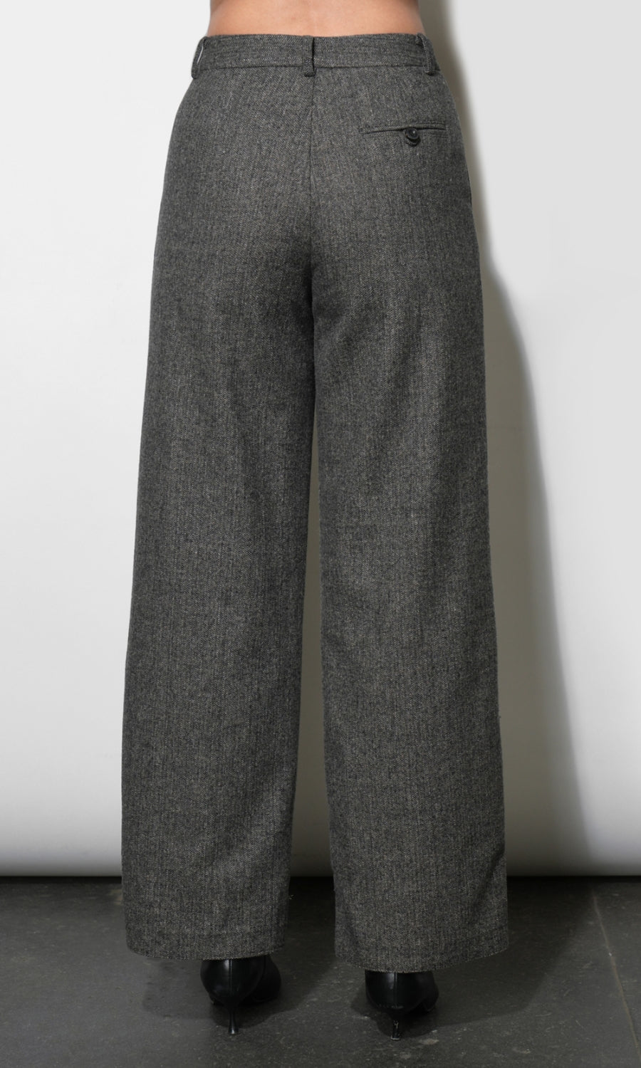 Liv Herringbone Wide Leg Trousers