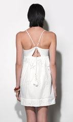 Daisy Embroidered Popover Mini Dress