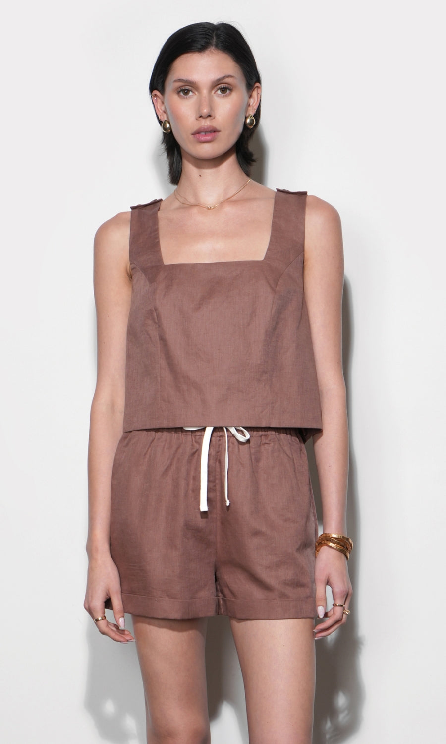 Haley Square Neck Cross Back Top