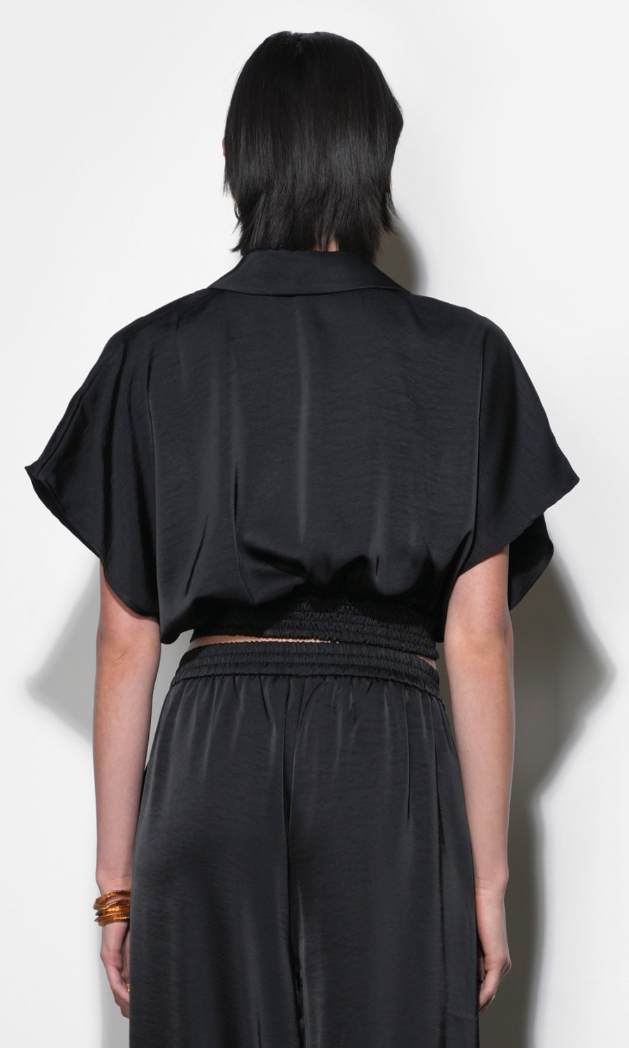 Nisa Dolman Sleeve Black Top