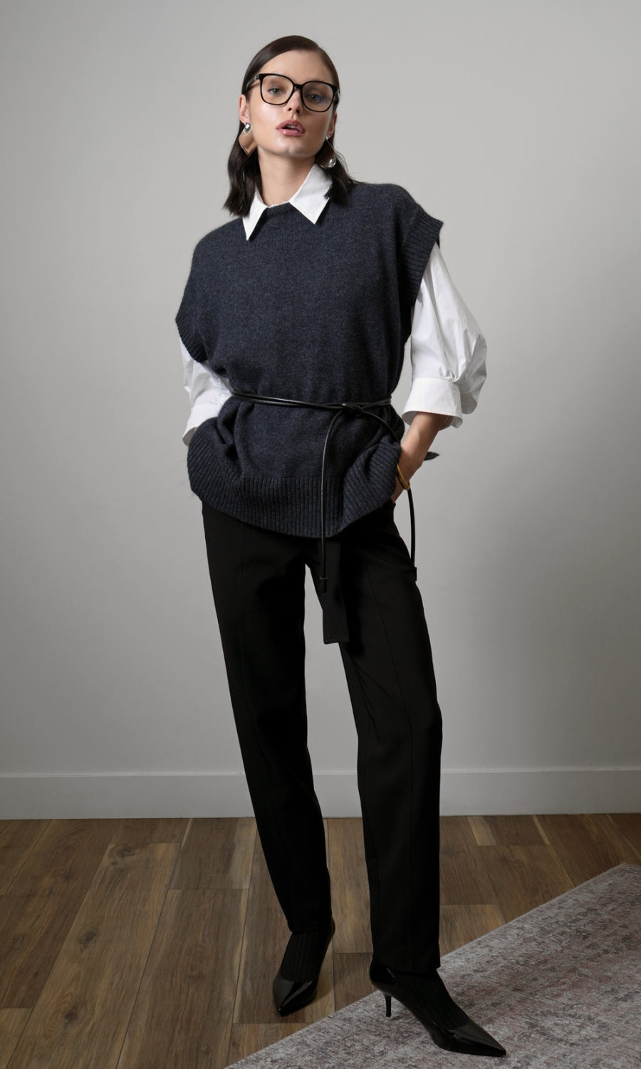 Jamie Oversized Open Back Vest