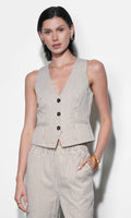 Alice Canvas Stripe Vest