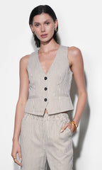 Alice Canvas Stripe Vest