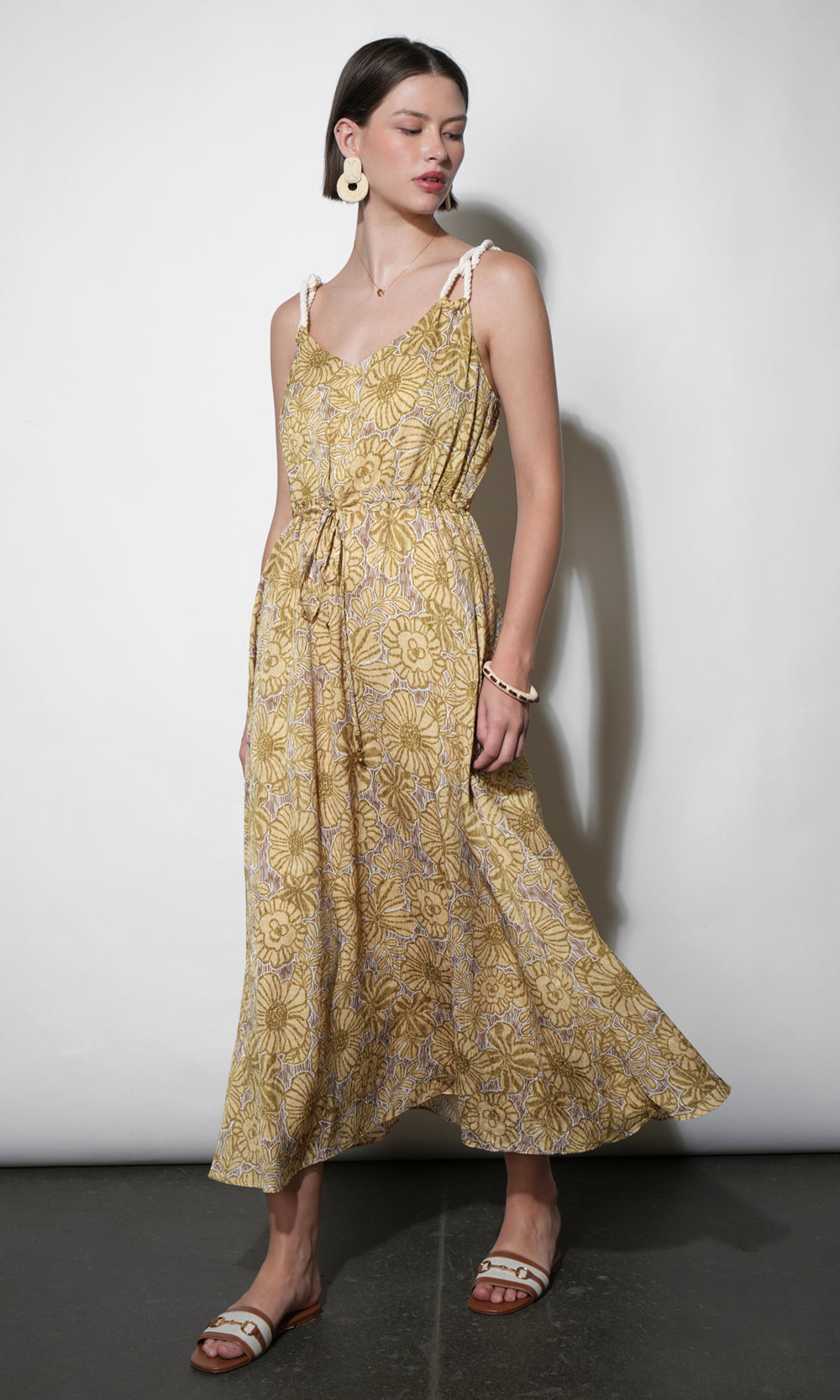 Aria Knotted Rope Strap Maxi Dress