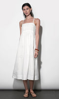 Edie Embroidered Midi Dress With Braided Straps