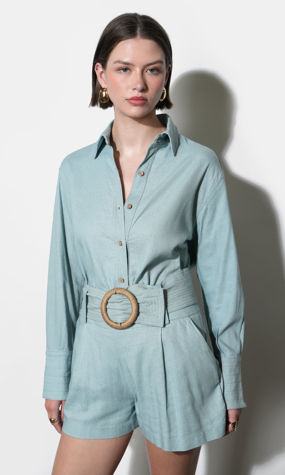 Emily Oversized Linen Blend Shirt