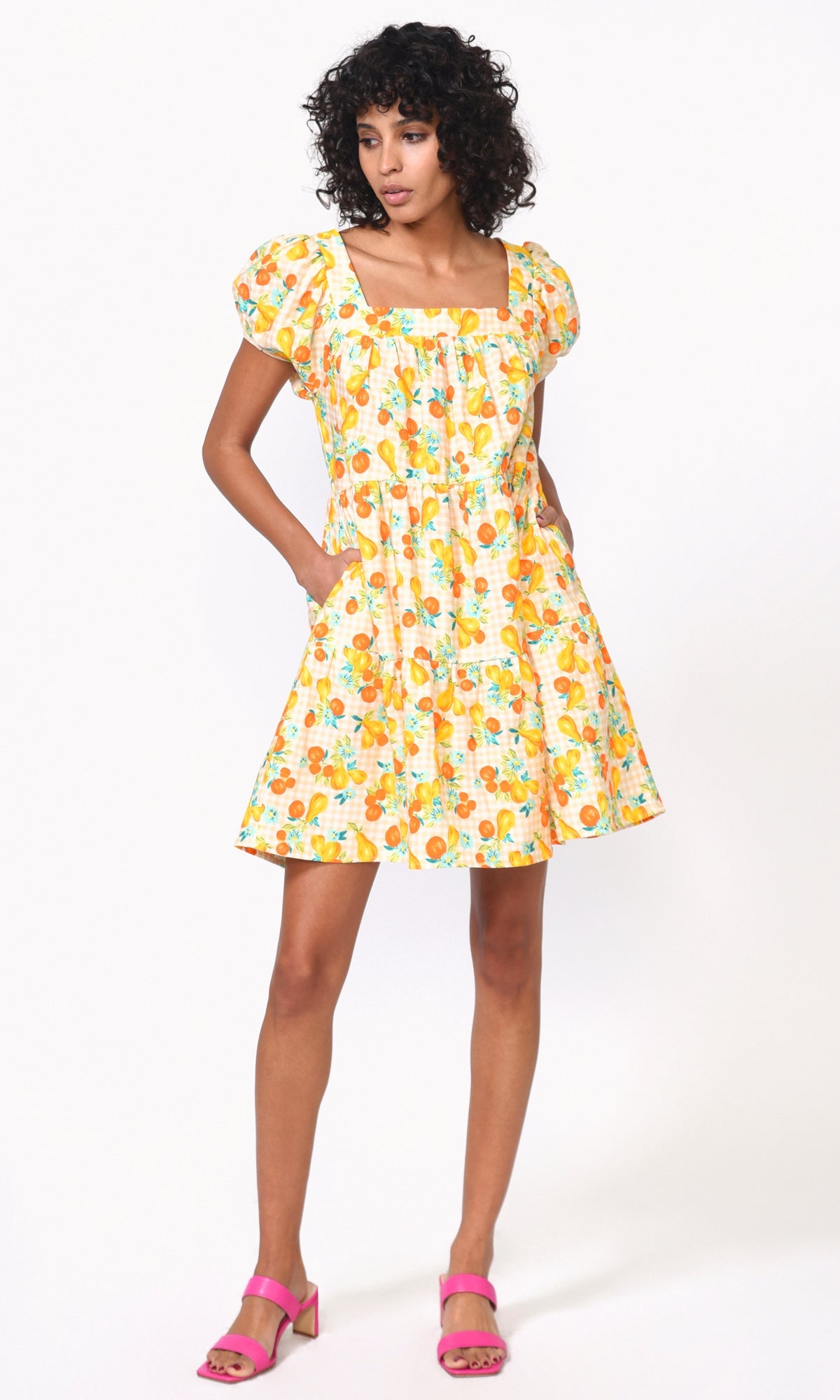 Lora Gingham Cap Sleeve Dress - FINAL SALE