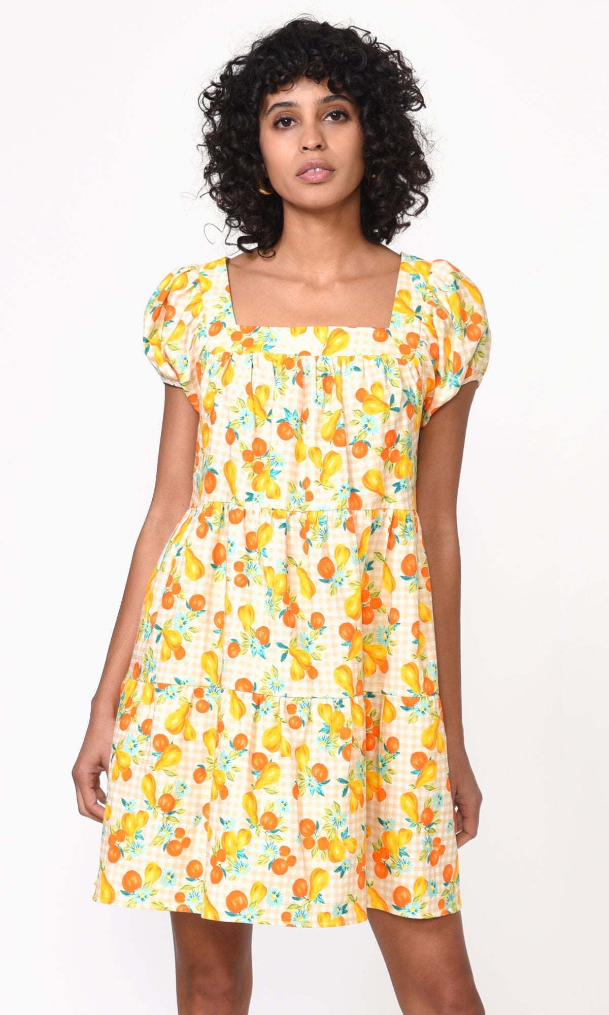 Lora Gingham Cap Sleeve Dress - FINAL SALE
