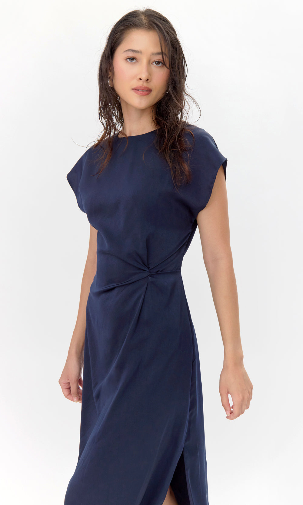 Meca Side Twist Maxi Dress