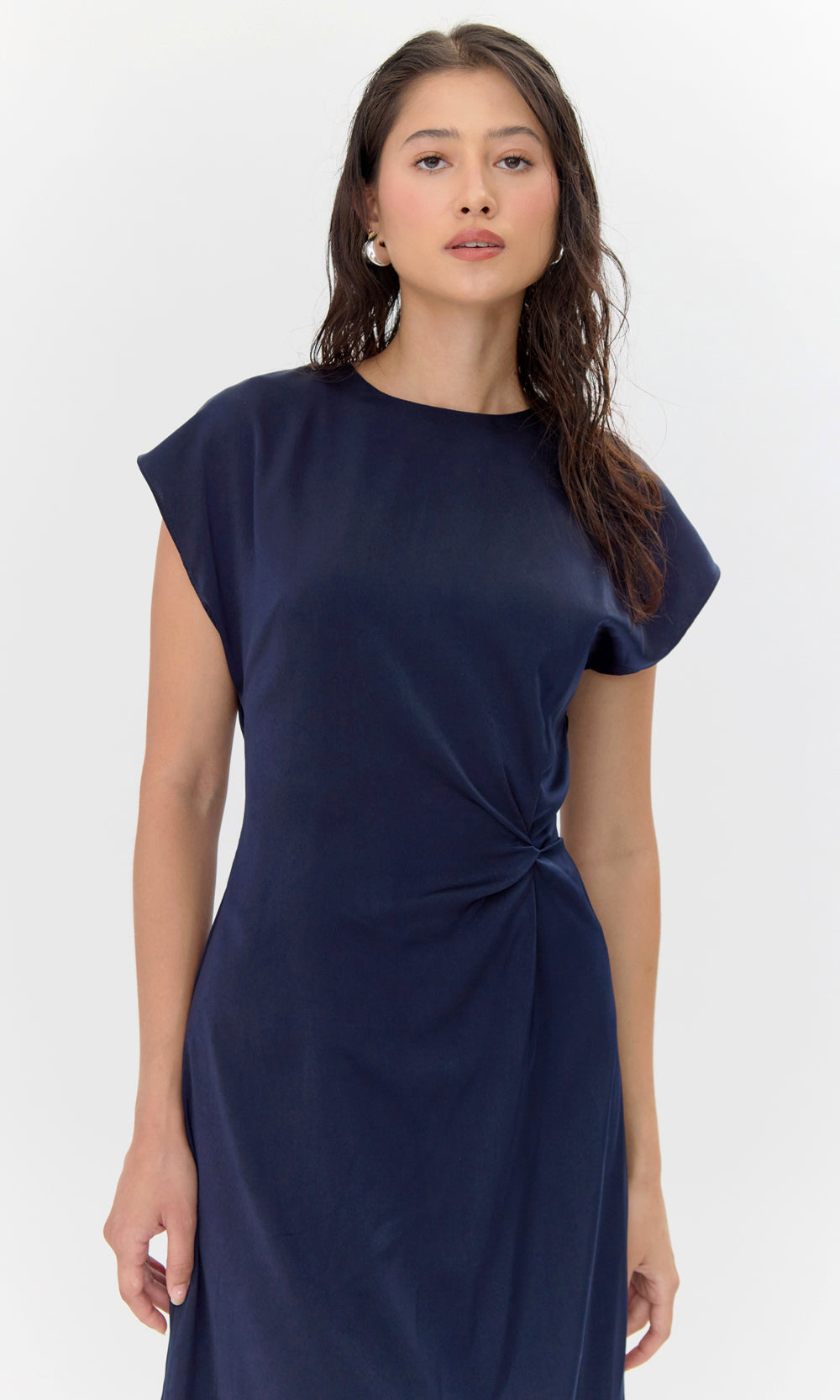 Meca Side Twist Maxi Dress