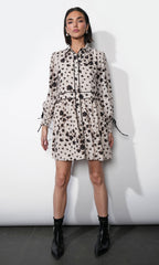 Elsa Button Down Mini Dress w/ Piping