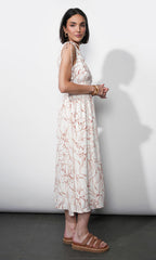 Sadie Sleeveless Tie Shoulder Midi Dress
