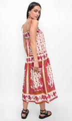 Alisha Trapeze Strappy Midi Dress
