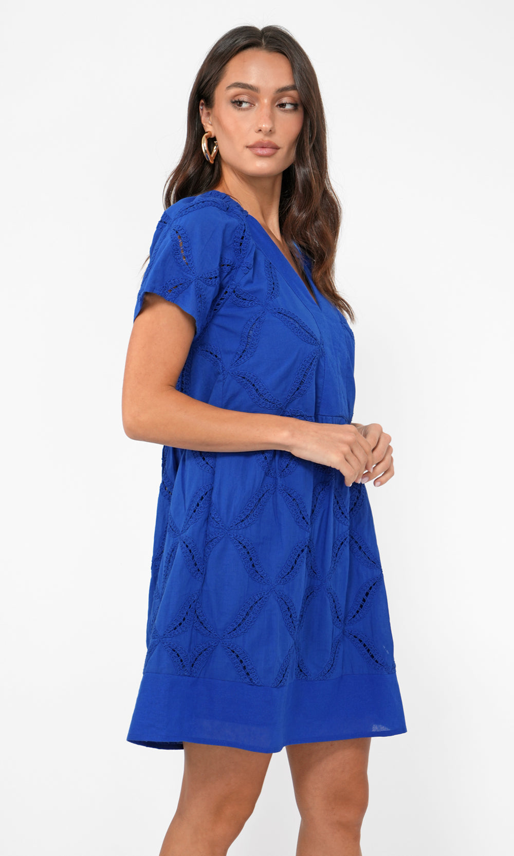 Fawn Embroidered Popover Dress