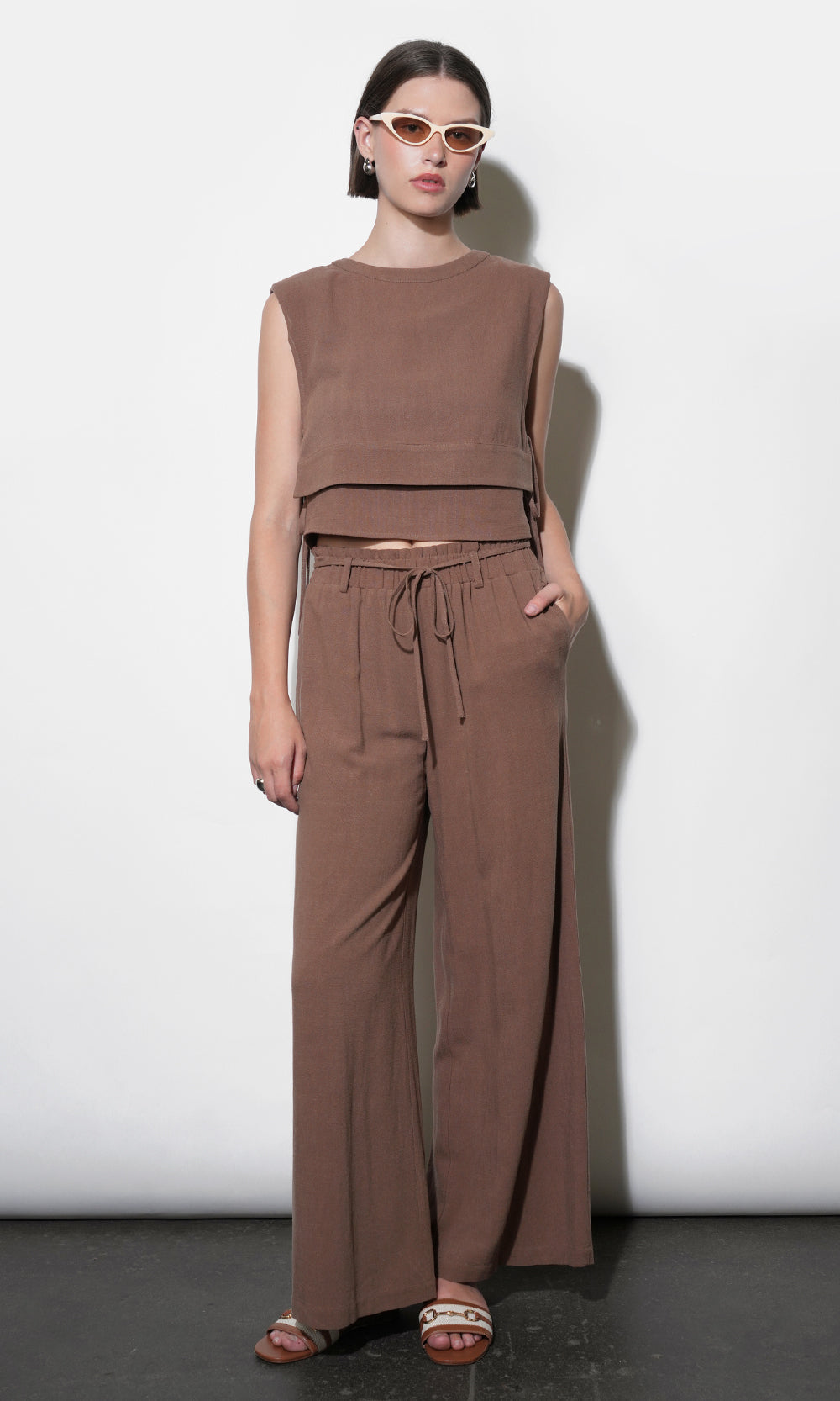 Luna Double Layer Side Tie Top