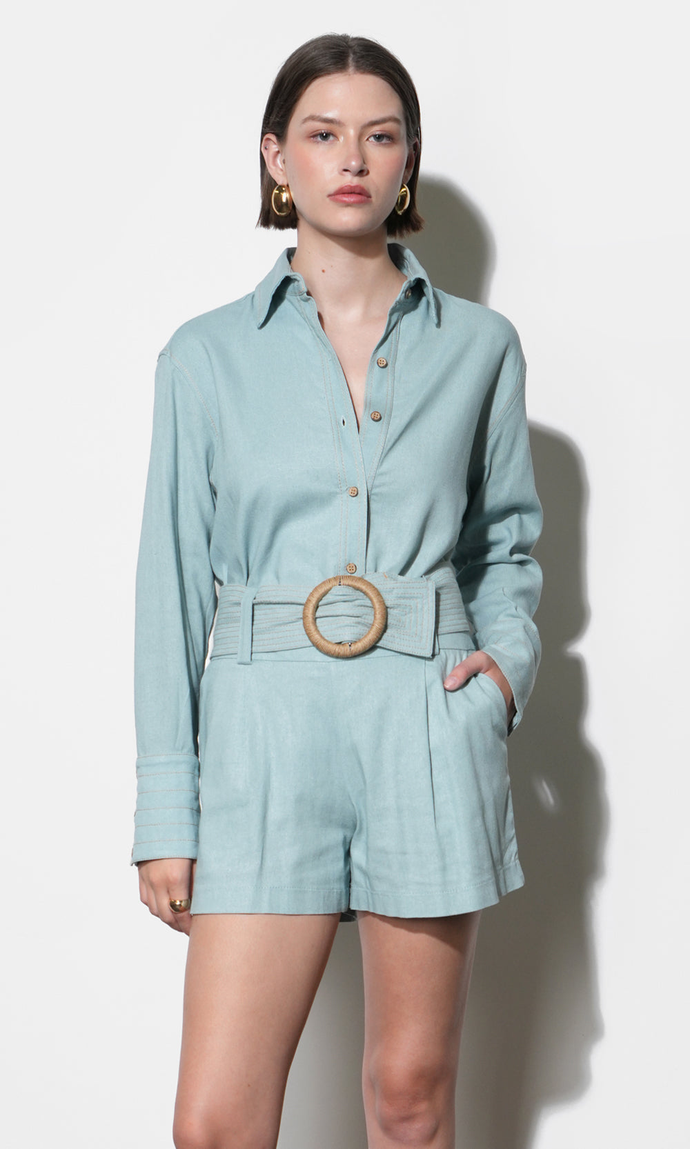 Emily Oversized Linen Blend Shirt