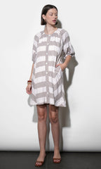 Kendall Puff Sleeve Popover Mini Dress