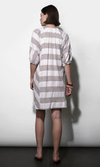 Kendall Puff Sleeve Popover Mini Dress