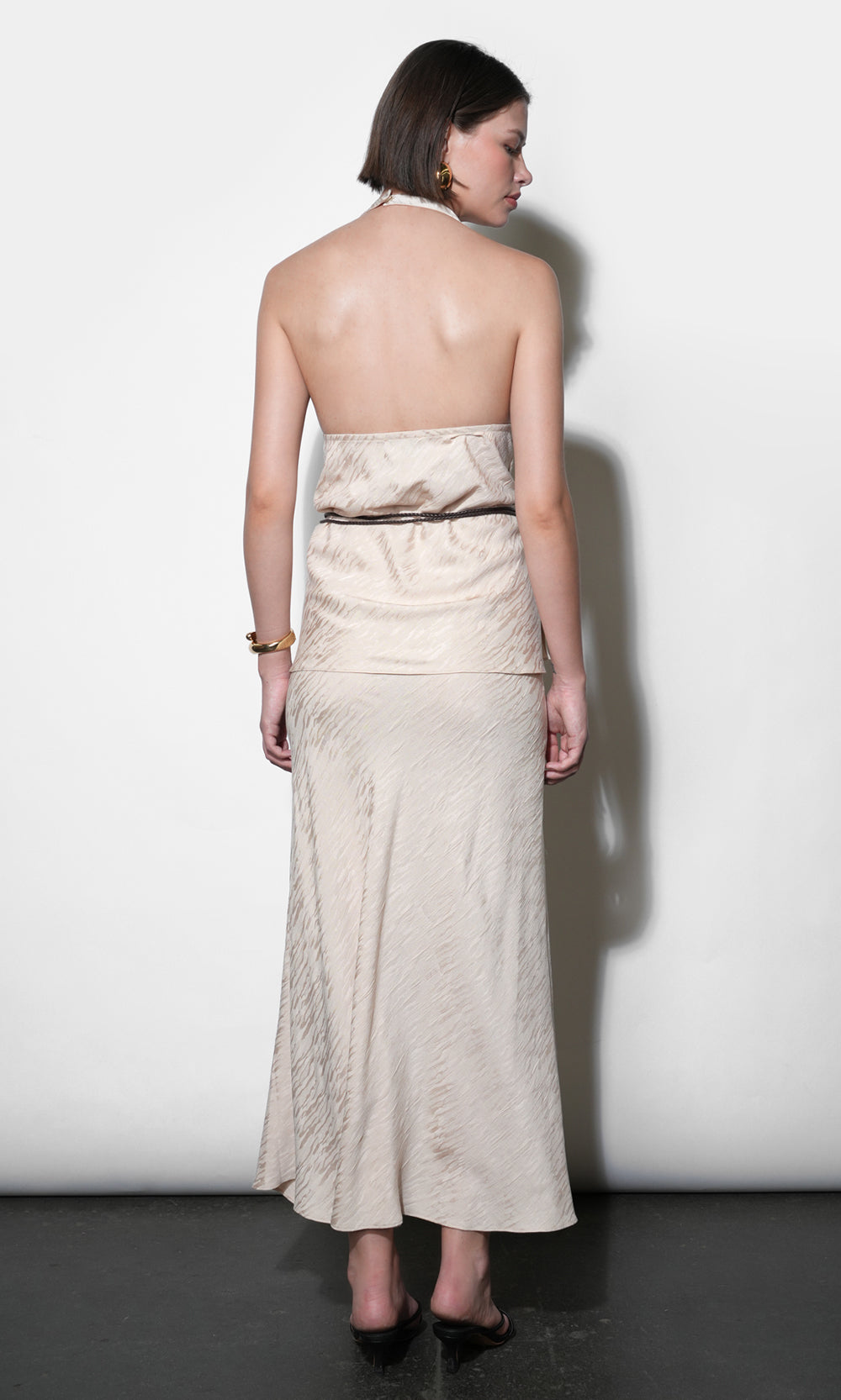 Josephine Textured Maxi Slip Skirt