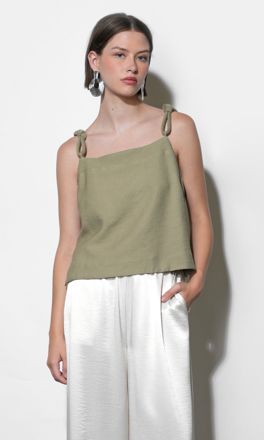 Lydia Embroidery Rope Strap Sleeveless Top