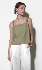 Lydia Embroidery Rope Strap Sleeveless Top