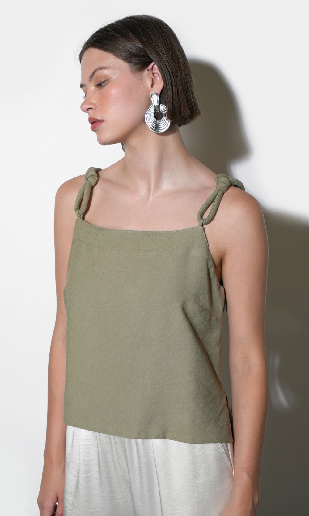 Lydia Embroidery Rope Strap Sleeveless Top
