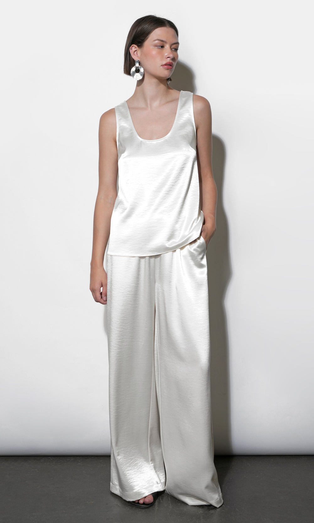 Ariana Easy Satin Sleeveless Top