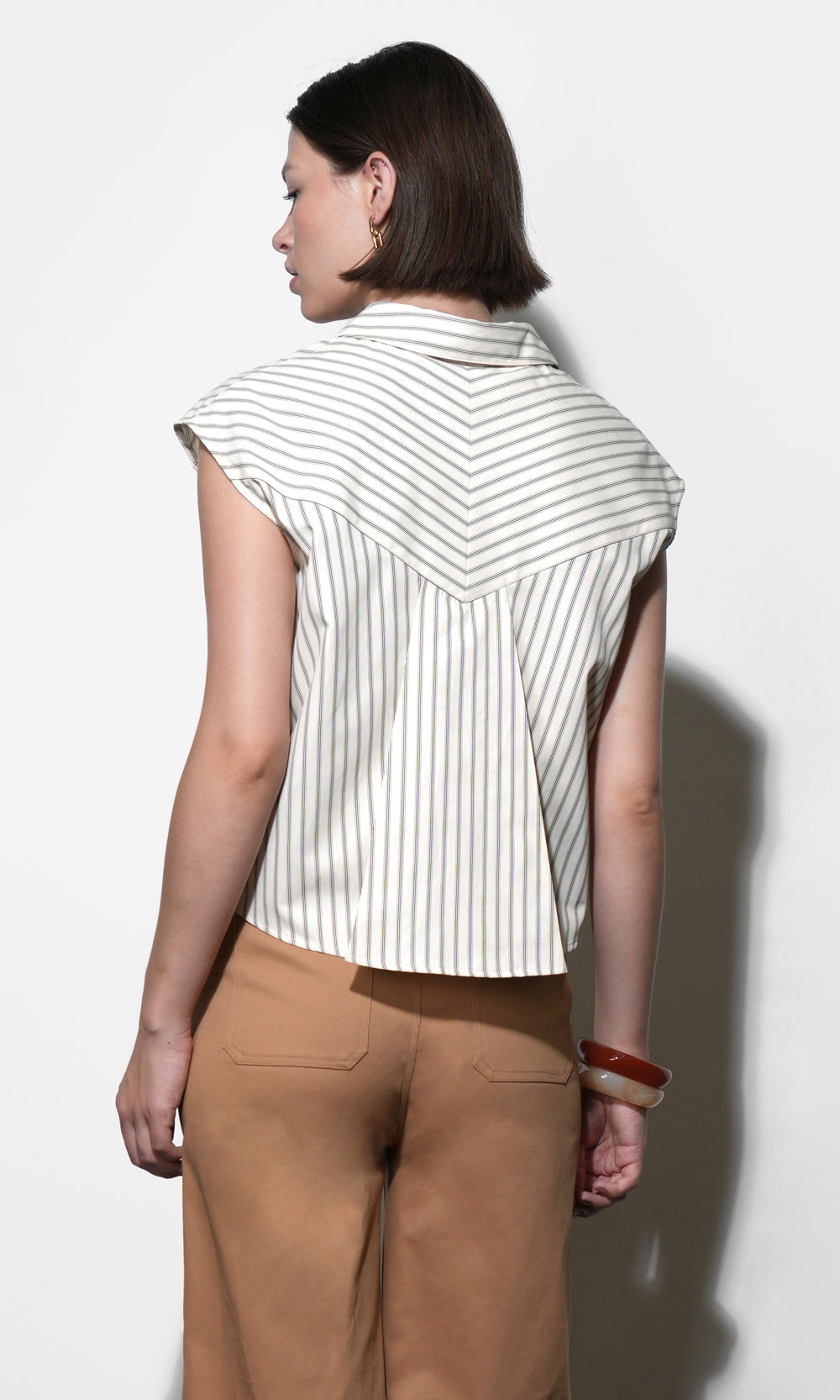 Everly Dolman Stripe Shirt Elastic Hem