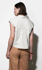 Everly Dolman Stripe Shirt Elastic Hem