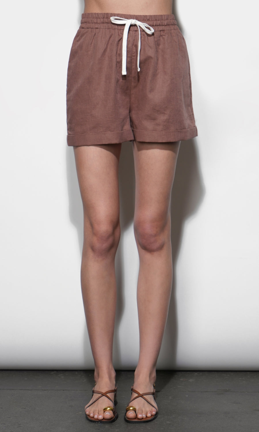 Haley Cuffed Hem Drawstring Shorts