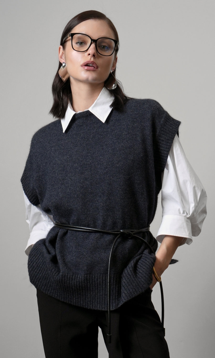 Jamie Oversized Open Back Vest