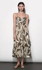 Katherine Boned Bodice Midi Dress