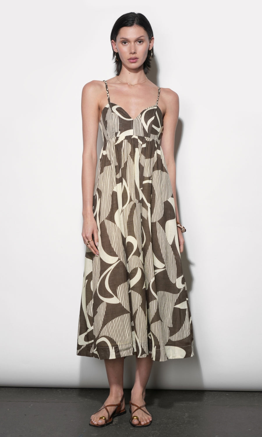 Katherine Boned Bodice Midi Dress