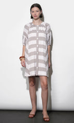 Kendall Puff Sleeve Popover Mini Dress