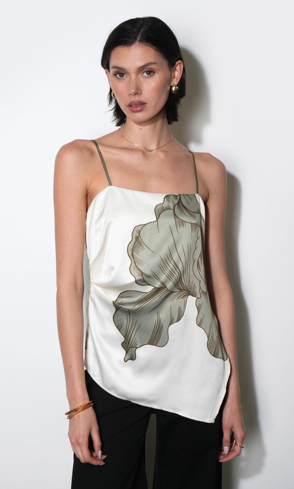 Lennon Side Tie Asymmetric Cami Top