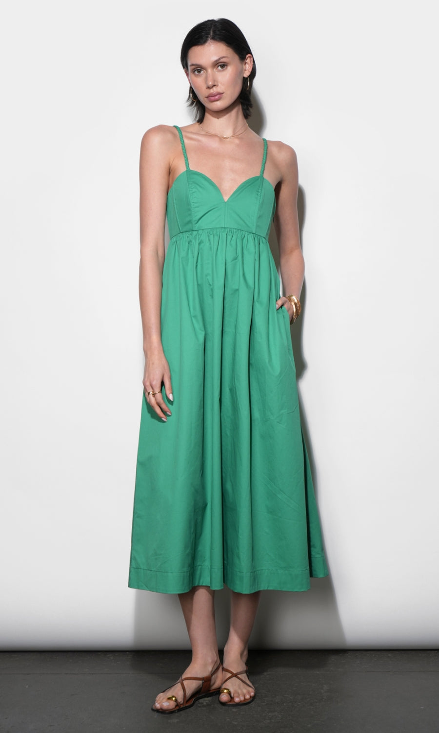 Libby Boned Bodice Midi Dress